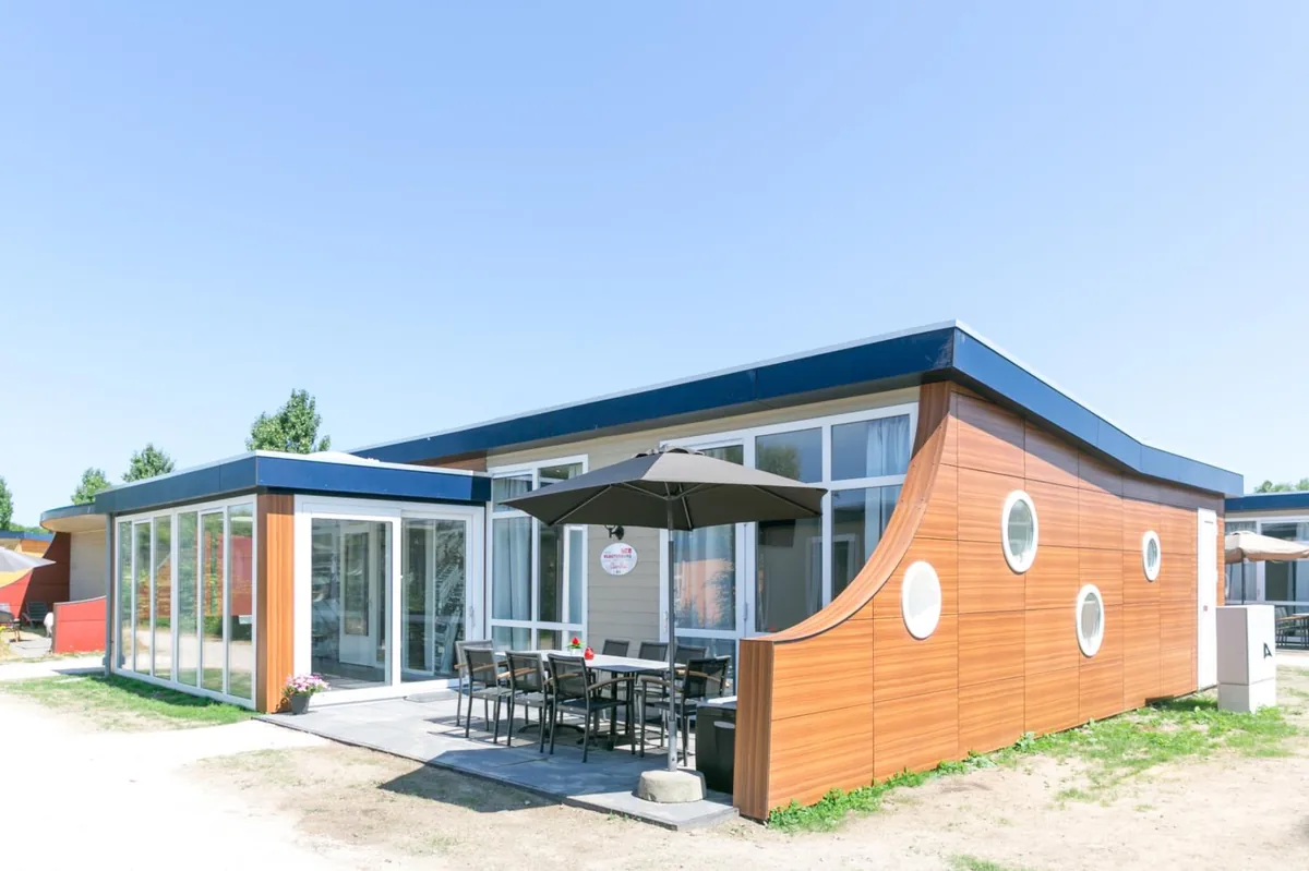 6 personen luxe bungalow met serre in Zuid-Holland